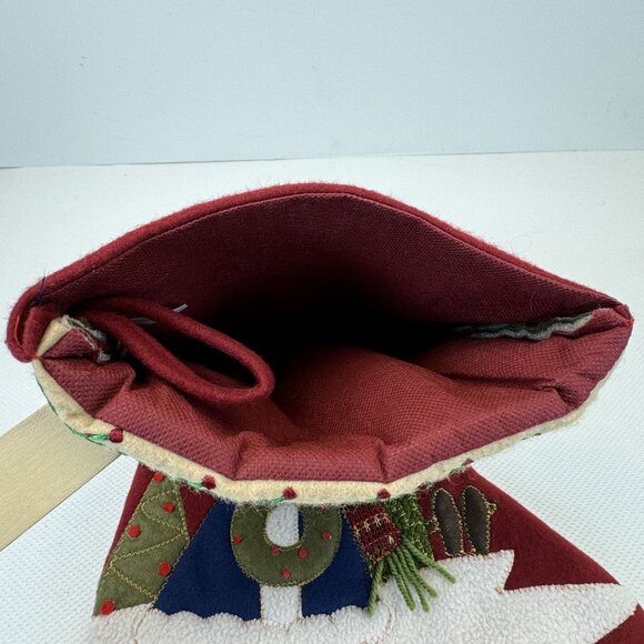 Creative Design Handcrafted Christmas Stocking Moose Design Festive Accents 17" - Picture 5 of 8